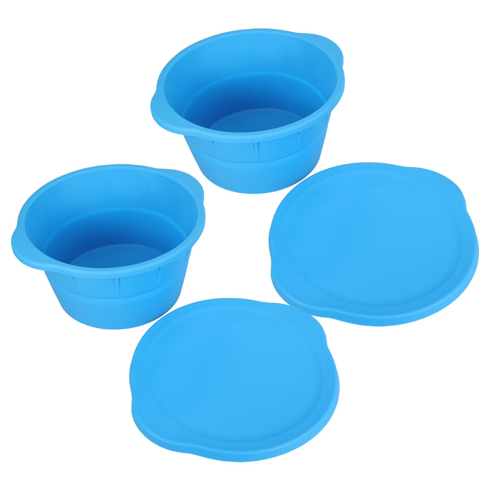 IMIKEYA 2 Piezas Molde para Cubitos de Hielo de Silicona Redondo Reutilizable Capacidad de 3.6l Diseño Plegable para Baño de Hielo y Viajes