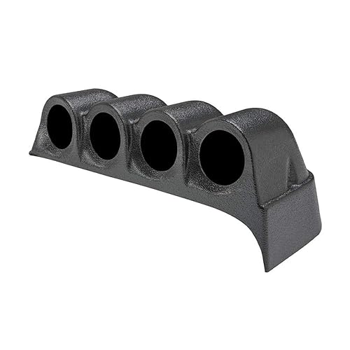 Miniatura 1 de GlowShift Medidor de tablero cuádruple negro compatible con Dodge Ram First Generation Cummins 1986-1993 – Plástico ABS – Soportes (4) medidores de