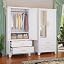2 Drawer White- Mirror Style