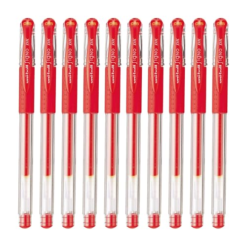 Bolígrafos Mitsubishi Gel 0.38 mm Rojo Pack 10 miniatura 1