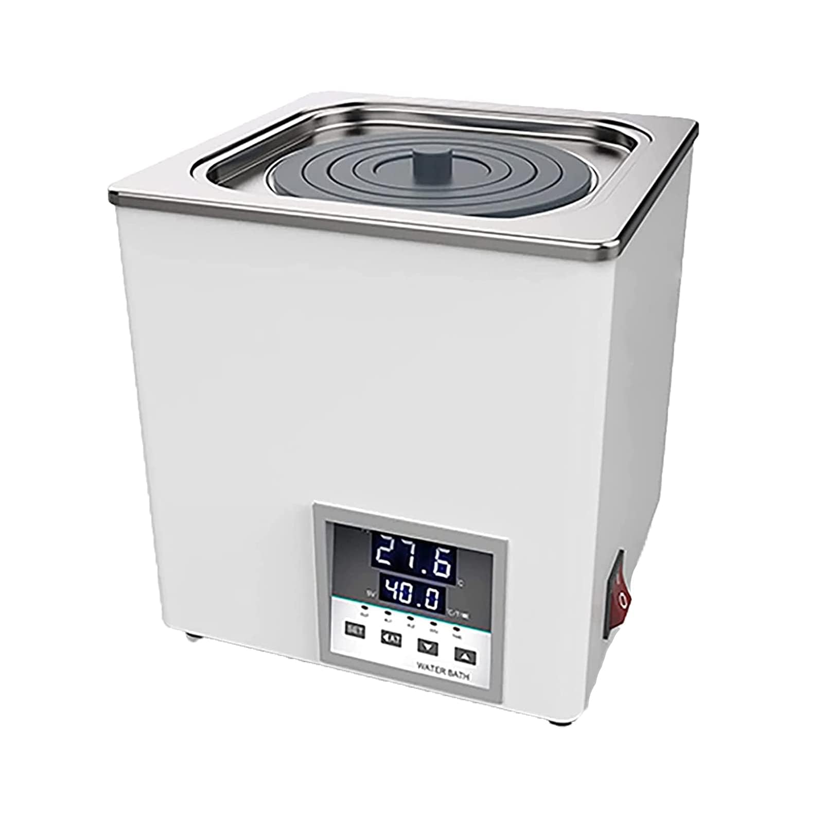 Baño Maria De Laboratorio 300W-1200W, Baño De Agua Termostático con Pantalla Digital Y Tapa Protectora para Uso En Laboratorio, Rango De Temperatura:+10-100 ℃