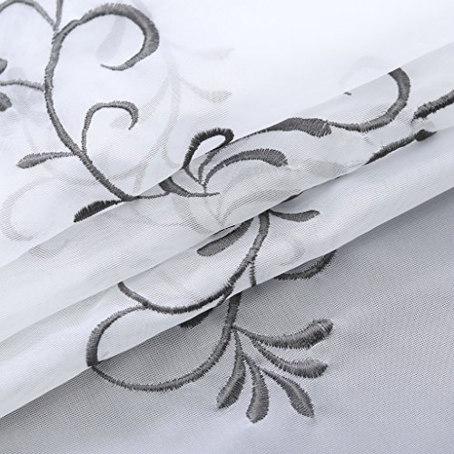 Joyswahl Raffrollo Voile Raffgardinen mit Tunnelzug Vanessa Bändchenrollos BxH 80x140cm Grau 1er Pack