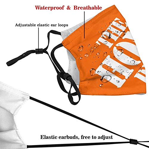 Home Depot Logo Adjustable Earloop Face Mouth Anti Pollution Washable with 6 Filters