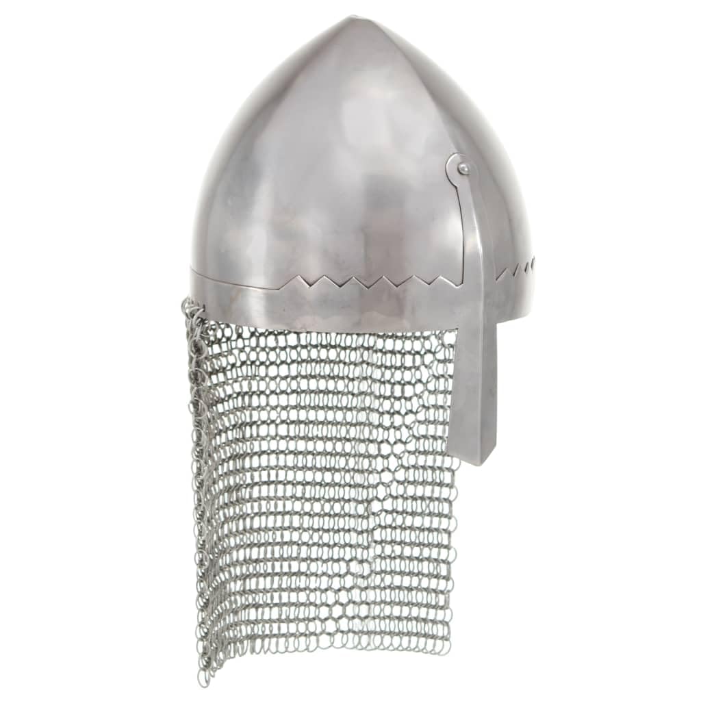 Genérico Réplica de Casco de Caballero Antiguo Larp Acero Plateado,Arte y Ocio,Hobbies y Artes Creativas,Coleccionables,Armas coleccionables,Multicolor,1.89 kg,286211