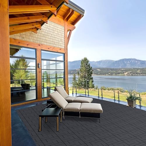 Azulejos para patio elegantes con sistema entrelazado impermeable de larga duración 4