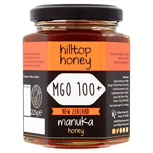 Hilltop Honey: Miel de Manuka de Nueva Zelanda, MGO100+, 225 g