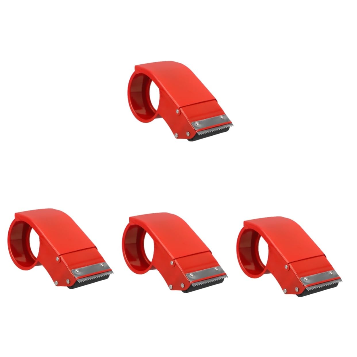 SHINEOFI 4 Stück Klebebandpacker Ziehen Um Dosieren Mini Packbandspender Desktop Für Nachfüllung Klein Dekorativer Klebebandständer Bandspender Aus Metall Bandhalter Eisen Rot
