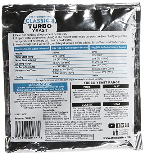 Still Spirits Turbo Classic 8 Yeast (Pack Of 5) #TOP1