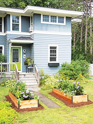 Gardener's Supply Company Raised Garden Bed | Outdoor Cedar Planter Box w/Extra Deep Height for Rooted Plants, Herbs Flowerbed & Vegetable Garden Wooden Box | 3' W x 8' L x 14" H