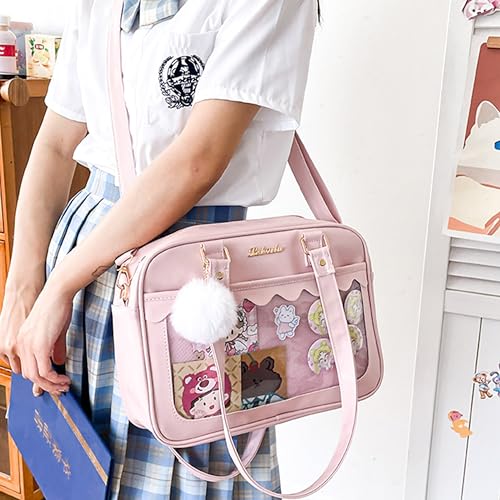 Image of TTCAYU Ita Bag Crossbody kawaii Pin Display Bag with Insert Ita Messenger Bags Japanese Handbag Shoulder JK Purse for Girl
