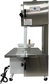 Serra Fita Com Moedor Boca Número 5 Lâmina 1,46mts Semi Inox Delta Grill Bivolt
