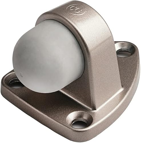 Miniatura 8 de CG PLUS Tapón para puerta de suelo con almohadilla de goma, tapón de puerta en forma de círculo, pared protectora (2.7 x 15 unidades, níquel