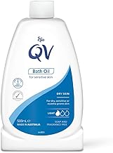 QV Bath Oil (500 ml) Moisturising Bath Soak for Sensitive Skin, Relief from Dry Itchy Skin, Gentle pH Balanced Formula, Fragrance Free, Soap Free, Non Greasy, Noncomedogenic Bath Soak