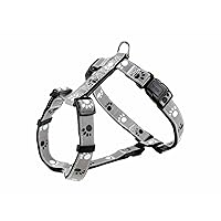 TRIXIE Imbracatura per Cane in Argento Catarifrangente, Colore Nero/Grigio (Altamente Catarifrangente)
