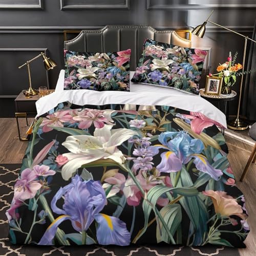 Housse de couette 3D hypoallergénique en microfibre douce pour lit simple 135x200 - 2
