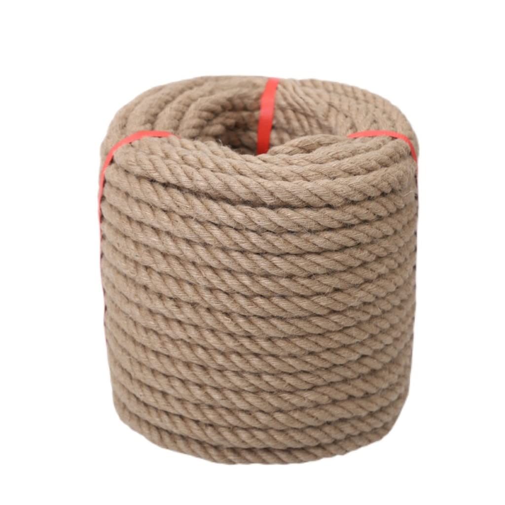 Corda di canapa naturale intrecciata da 16 mm per artigianato, giardinaggio, impacchettamento, arrampicata, amache, decorazione nautica e progetti fai da te