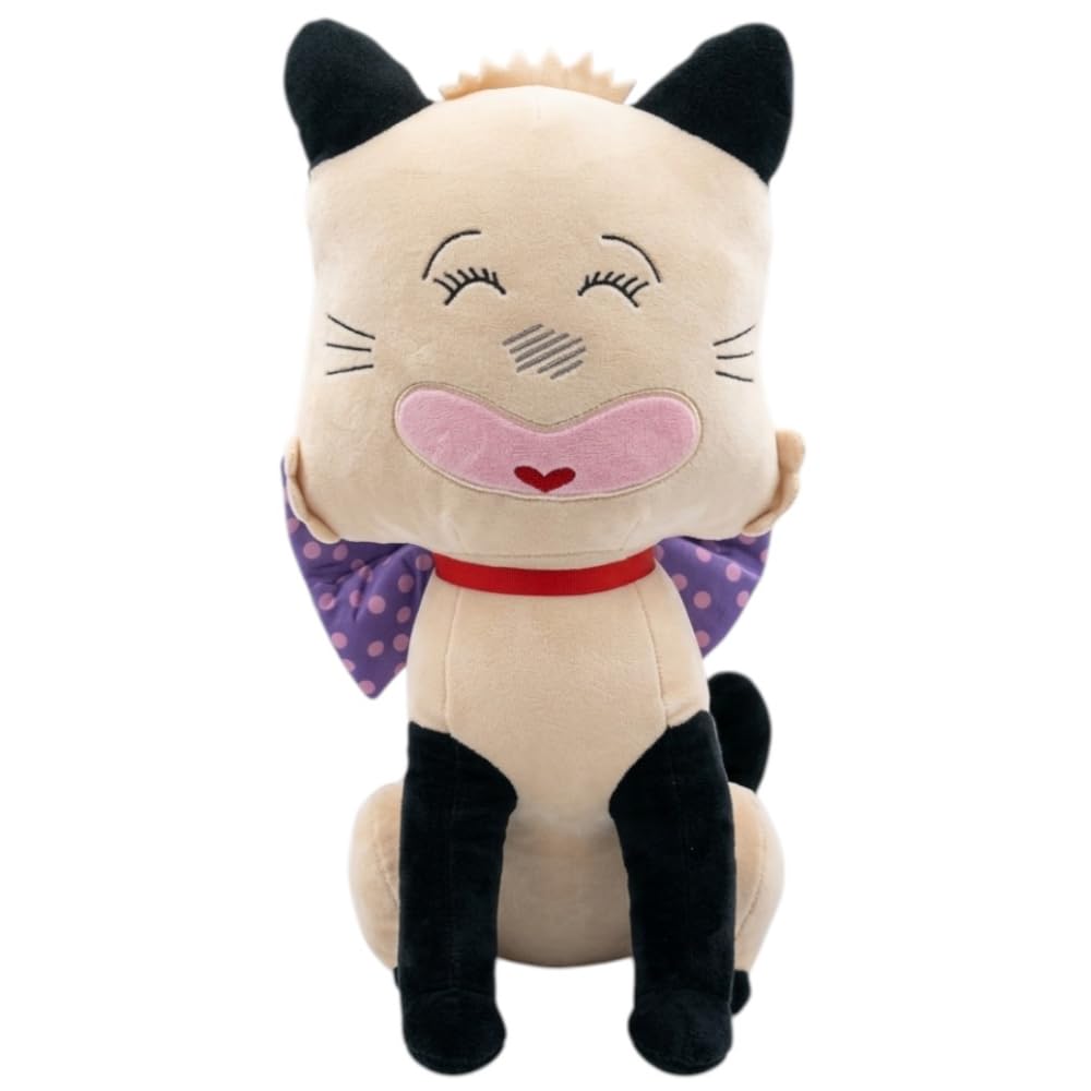 CARTOON Peluche Micia Hello Spank 80 cm Gigante Morbido Pupazzo Seduto con Fiocco 100% Poliestere Idea Regalo Bambini e Collezionisti Decorazione Cameretta