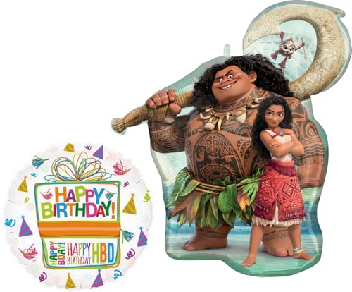 Anagram Maui Birthday Party Supplies 2pc Balloon Bouquet Decorations