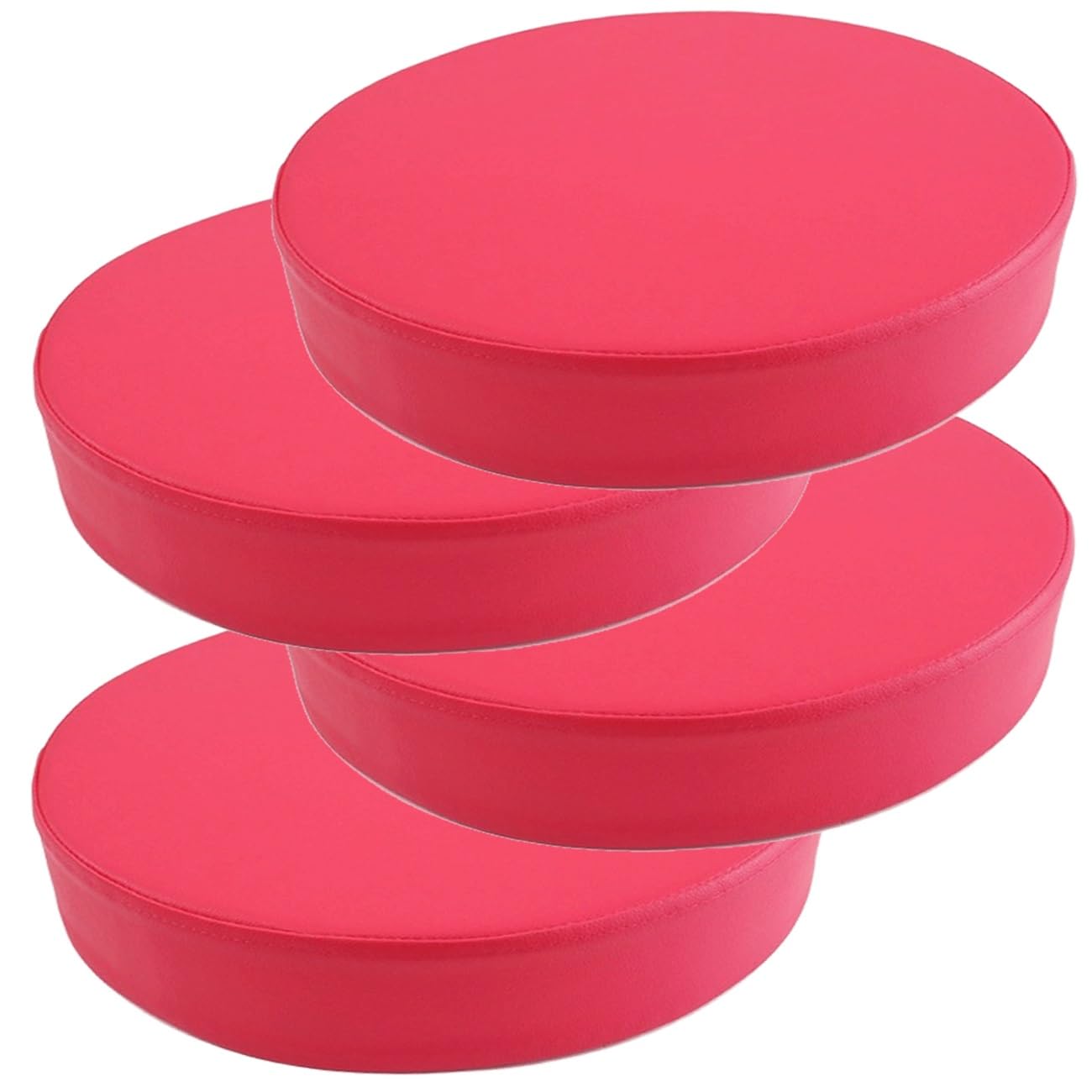 SDNAM Patio Waterproof Chair Seat Pad Comfortable Memory Foam Pad Round Outdoor Slip Chair Seat Cushion Thickened Leather Replacement Pad for Patio Furniture Home Garden(G4,4pcs 40X40X8cm)