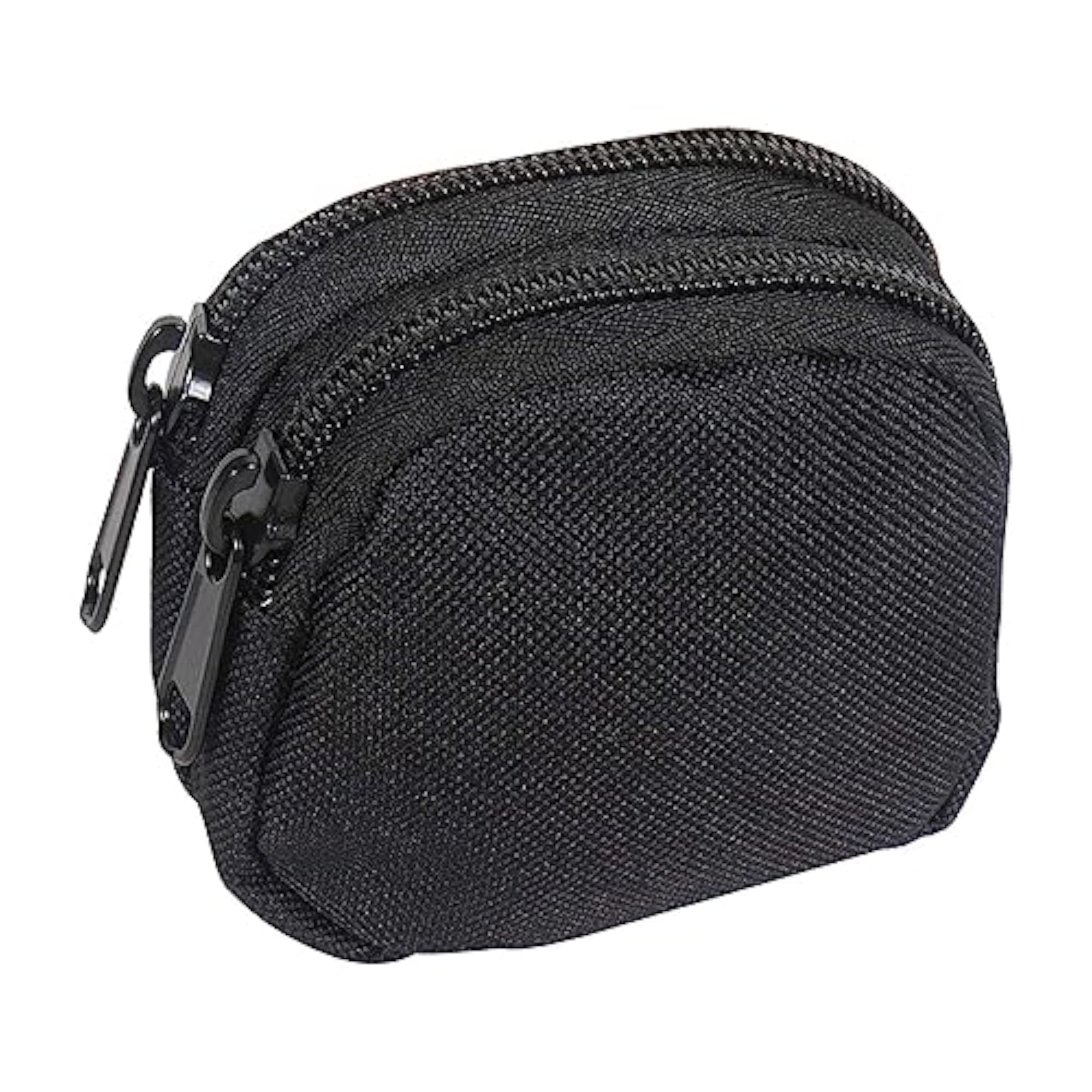 Double Layer Waterproof Multifunctional Coin Pouch, Black