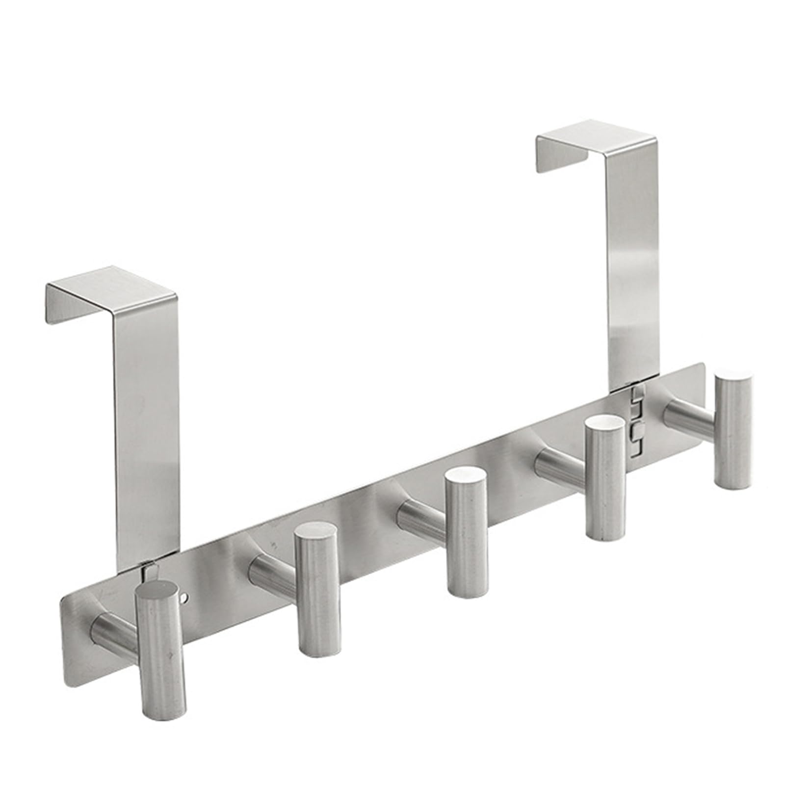ZEPFJHE Space Saving 5 Hook Over Door Organizers Sturdy Stainless Steel Towel Hooks Hanger for Home Offices and Dorm Use Over the Door Hooks