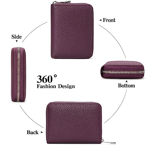 SENDEFN Geldbörse Damen, Portemonnaie mit Reißverschluss und viele Fächer, Geldbeutel Leder, RFID-Schutz Kartenhalter mit vielen Fächern, klein und im Kurzformat Brieftasche Für Frauen – Bild 5