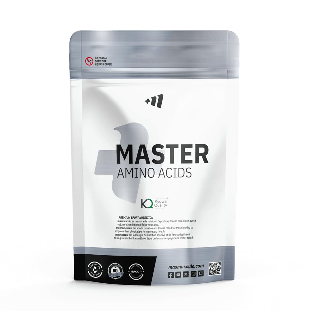 MASmusculo - 9 Aminoácidos Esenciales - Complejo EAA en Polvo 800g - Recuperador Muscular - Mayor Rendimiento Físico - Energía - Master Amino Complex - Sabor Neutro
