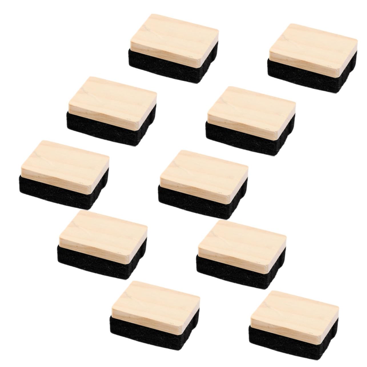 jojofuny 5 Sätze Radiergummi Kreidestaubtuch Planke Kreidebretter Multipack Mini-tafellöscher Staubfreie Tafelradierer Lehrerbedarf Für Den Unterricht Hölzern 10 Stück * 5