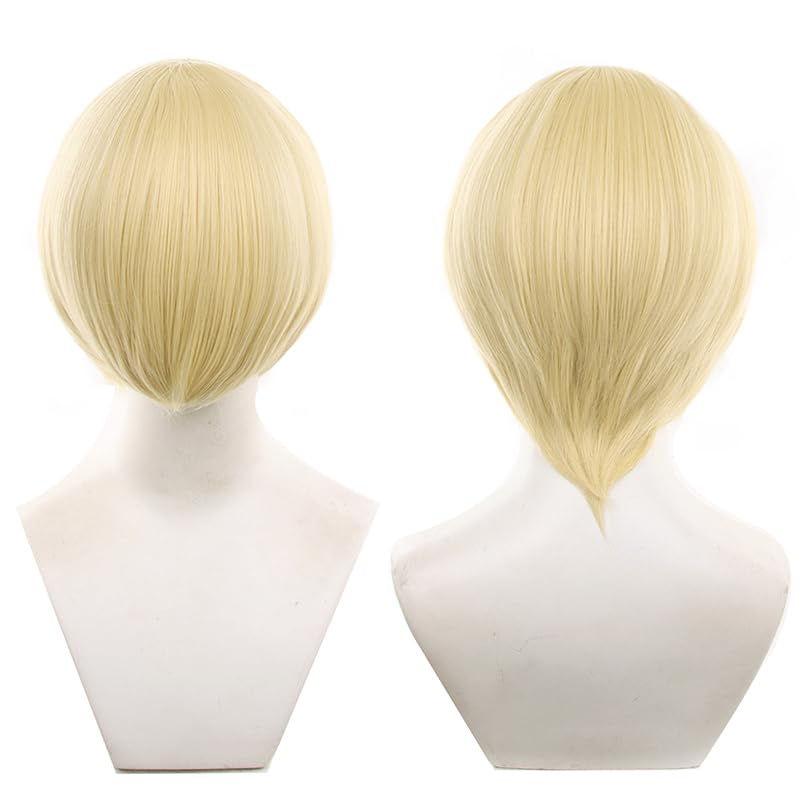 063-Ultramarine Green/teal color 30cm/1feet anime male hairstyles Wig Heat resistant Short Straight hair Synthetic Hair image 4