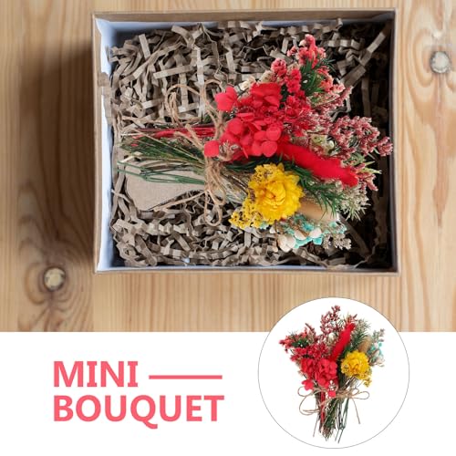 Ramo pequeño de flores secas mini 6 pcs para decoración miniatura 7