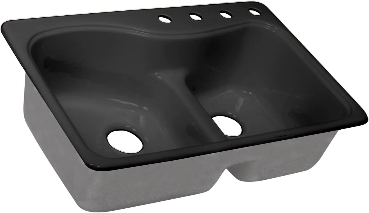 CECO SinksWindansea 775LD Offset Low Damn Self Rimming Double Bowl