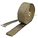 Exhaust Heat Wrap, Lance Home Tap Header Glassfiber Wrap Kit for Car Motorcycle with 10 Stainless Ties (Titanium, Length: 5m)