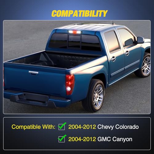 Image of Nilight Third Brake Light for Chevy Colorado GMC Canyon 2004-2012, Smoked