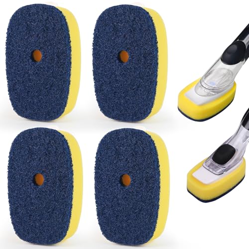 Image of Sponge Brush Refills for OXO Soap Dispensing Dish Brush - 4 Pack Dish Cleaning Soap Dispensing Head Replacement for Scrubber
