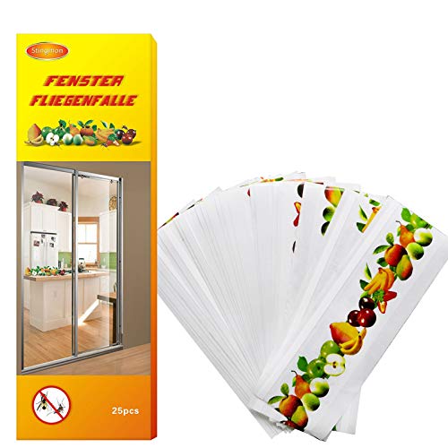 Stingmon 25 Pegatinas para atrapar Moscas para Ventana, Repelente de polillas para atrapar Insectos