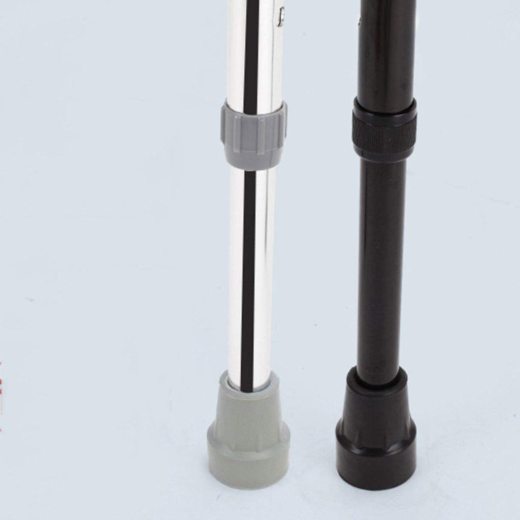 Kule przedramion do opieki zdrowotnej, regulowana pojedyncza laska z antypoślizgową końcówką i trwałą, zagęszczoną metalową ramą 1,2 mm, kula dla dorosłych, szara Interesting