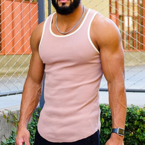 Camiseta regata masculina de cor sólida esportiva, modelagem muscular, sem mangas, modelador corpora