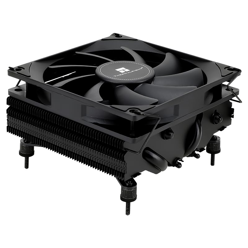 Thermalright TR AXP90-X47 Schwarzer Low-Profile-CPU-Luftkühler mit recht 90-mm-TL-9015B-PWM-Lüfter, 4 Heatpipes, 47 mm Höhe, für AMD AM4 AM5/Intel LGA 1700/115X/1200/1851