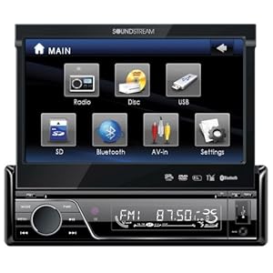 Soundstream VIR-7830B Single-Din Bluetooth Car Stereo DVD Player with 7-Inch LCD Touchscreen