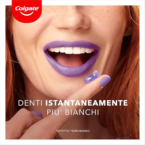 Colgate Dentifricio Sbiancante Max White Purple Reveal 4 Confezioni da 75 ml I Per Denti Bianchi I Sicuro Per Lo Smalto I Contiene Fluoro I Sbiancamento denti I Bianco naturale - Immagine 2