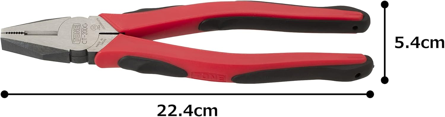 TONE Linemen Pliers CT-200G Red Overall Length 224mm