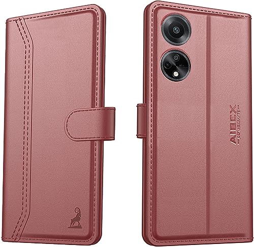 Image of AIBEX Compatible for Oppo F23 5G Flip Cover Leather Finish | Inside TPU with Card Pockets | Wallet Stand | Complete Protection Flip Case - Brown