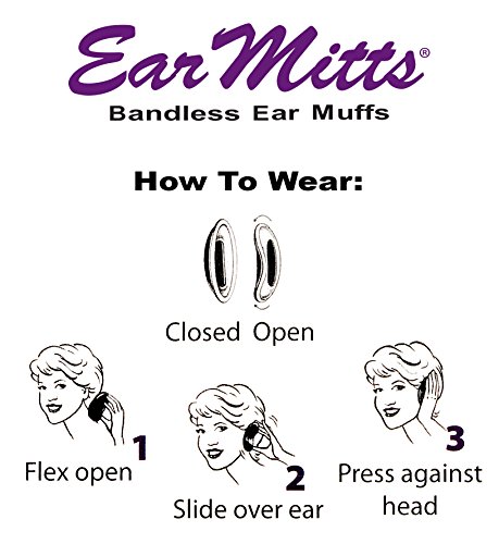 EAR MITTS® Bandless Ear Muffs For Men & Women, Soft Winter Ear Warmers, 2 Sizes3