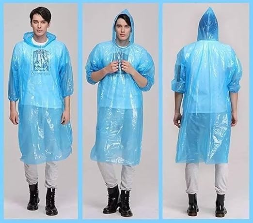 Shree Shivansh Pocket Rain Card – Ultra-Portable Emergency Raincoat for Men Women Lightweight Waterproof Disposable Poncho Travel Office Bike Outdoor Use Unisex with Smallest (Pack of 5) 1