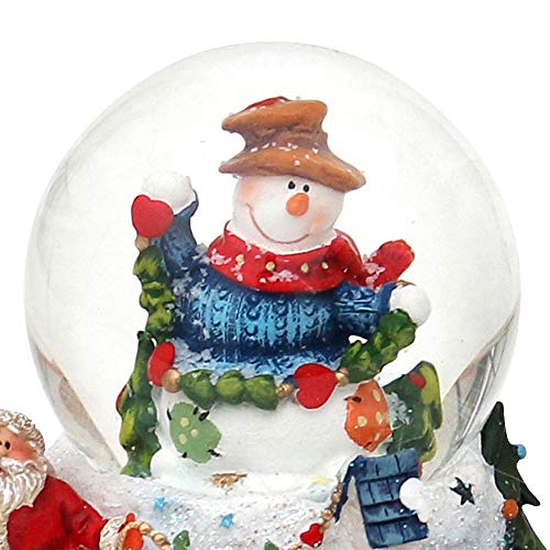 Dekohelden24 Palla di neve con pupazzo di neve con...