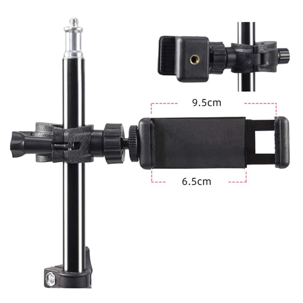 Lampa pierścieniowa LED ze statywem 25 cm, lampa pierścieniowa do selfie, regulowana piękna lampa pierścieniowa, kompatybilna z telefonami z systemem iOS i Android, do tworzenia filmów na żywo,