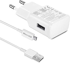 ladekabel Micro USB mit Ladegerät Schnellladegerät für Samsung Galaxy S7 Edge S6 Edge S4 S3 A6 J7 J6 J5 J3 Note5/4/2 Tab S Tab S2,Charger mit Micro USB 2.0 Ladekabel Schnellladekabel 1.5m (Weiß)