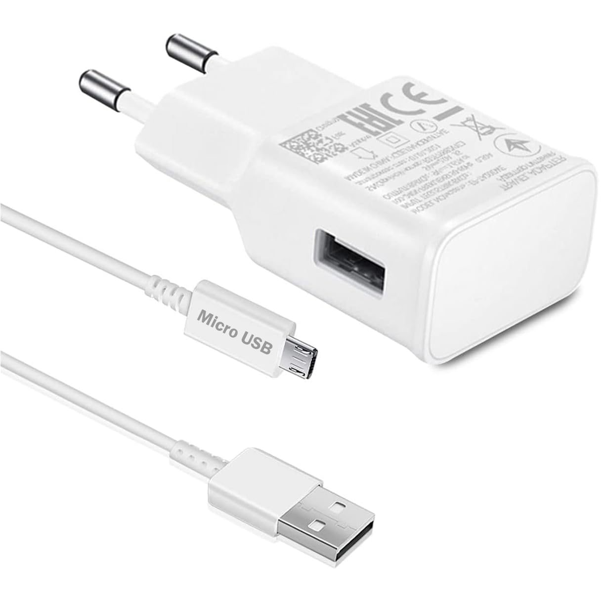 ladekabel Micro USB mit Ladegerät Schnellladegerät für Samsung Galaxy S7 Edge S6 Edge S4 S3 A6 J7 J6 J5 J3 Note5/4/2 Tab S Tab S2,Charger mit Micro USB 2.0 Ladekabel Schnellladekabel