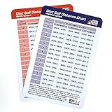 NICED NATION Disc Golf Distance Chart Pocket Guide – Flight Distance Intervals, Grouped by Disc Speeds and Expertise Levels for All Players (Pack of 2)