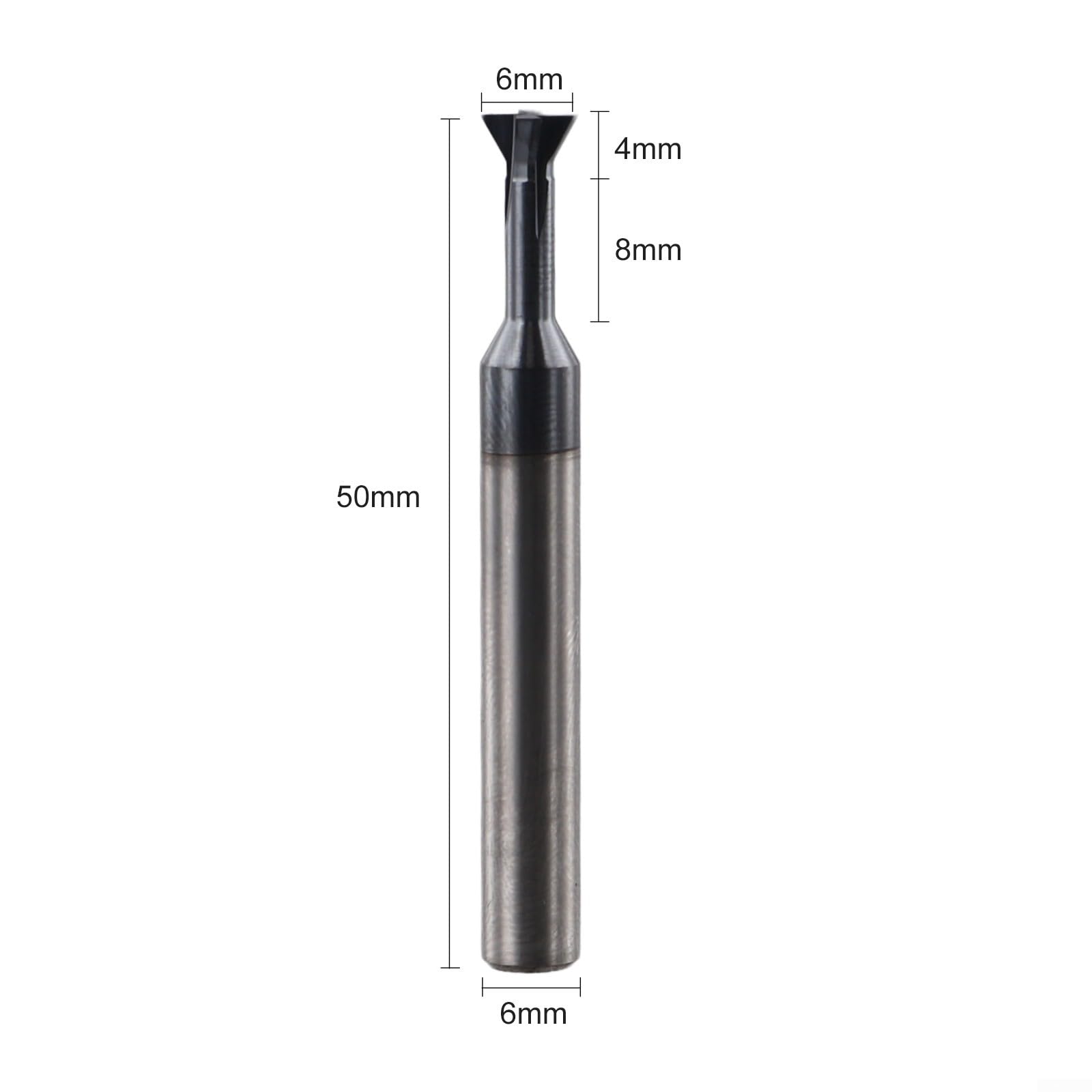 60° Schwalbenschwanzfräser 6MM CNC Schaftfräser Metallfräser Hartmetall Dovetail Cutter
